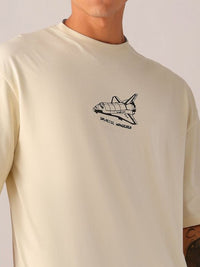 The Indian Garage Co Men Back Printed Oversized Round Neck T-shirt
