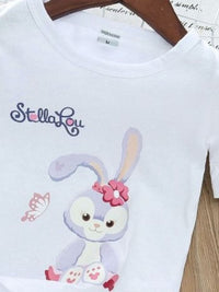 YK Girls Graphic Printed Round Neck Cotton T-shirt