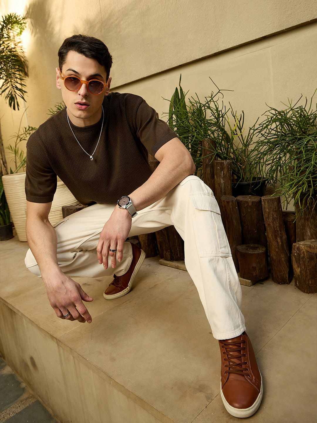 DENNISON Korean Baggy Fit Cargo Jeans