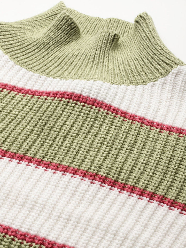 DressBerry Women Striped Acrylic Pullover