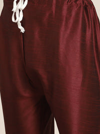 SOJANYA Men Maroon Kurta with Churidar