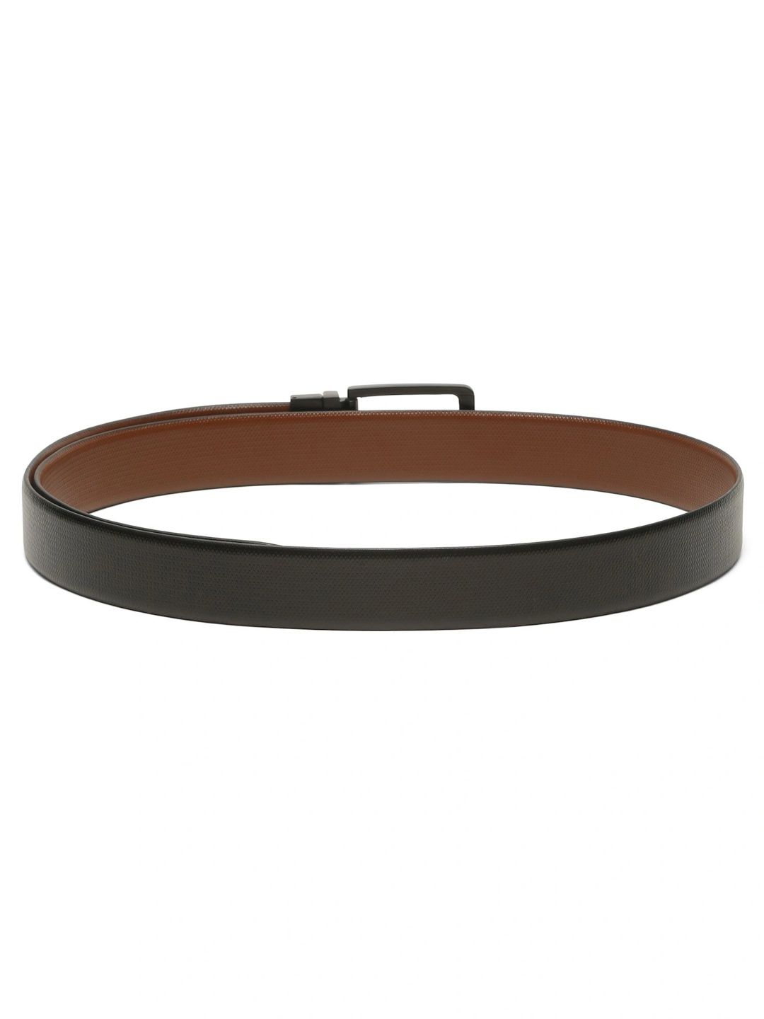 Teakwood Leathers Men Textured Leather Reversible Belt