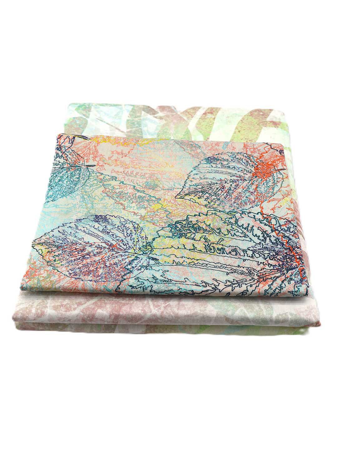 BOMBAY DYEING Fantasque Green Floral Printed Cotton 180 TC King Bedsheet Set 2.74 x 2.74 m
