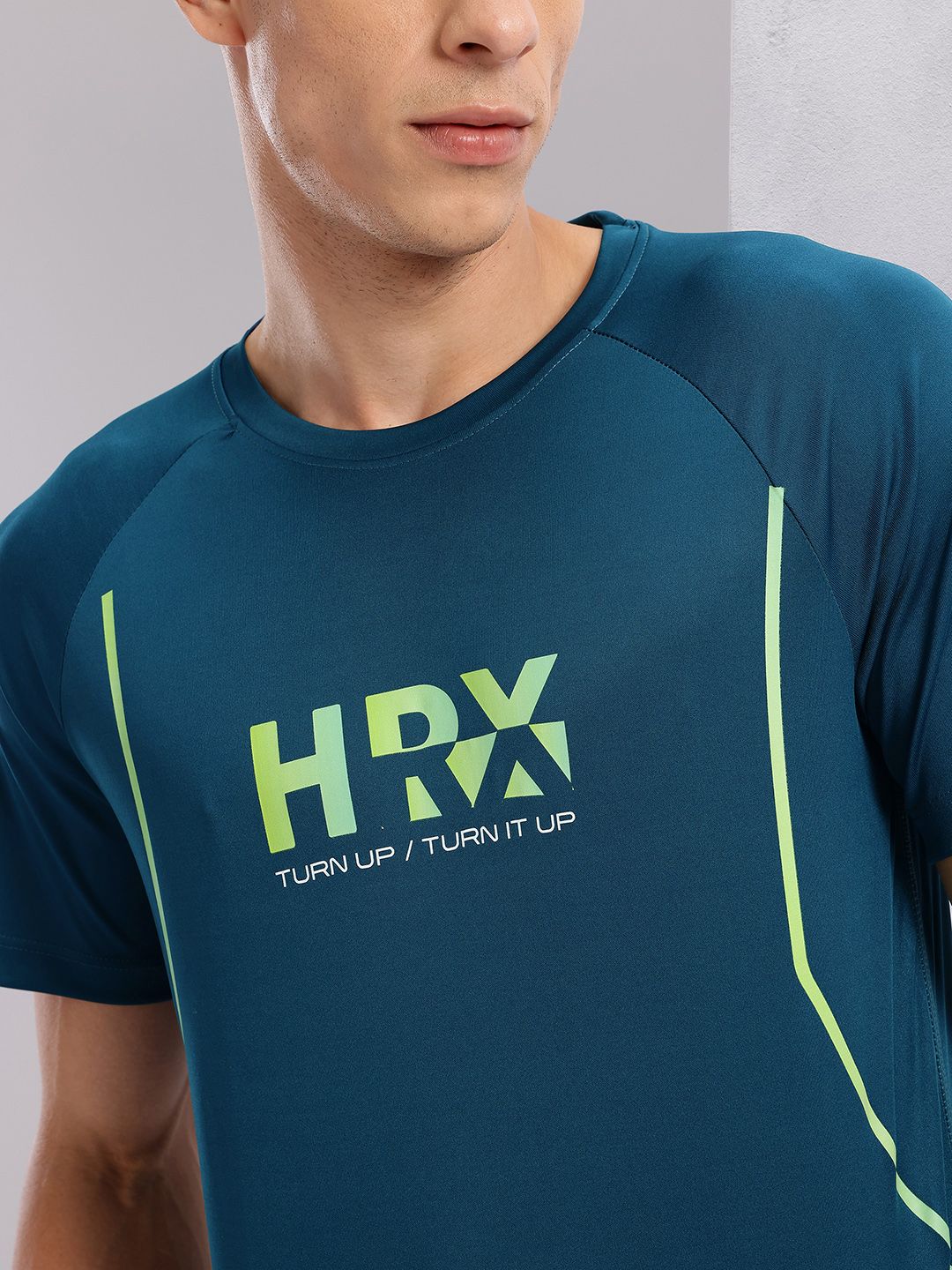 HRX by Hrithik Roshan Brand Logo Print Rapid-Dry Training T-shirt