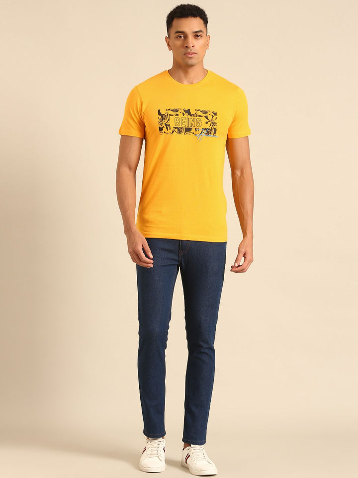 Being Human Typography Printed Pure Cotton T-shirt