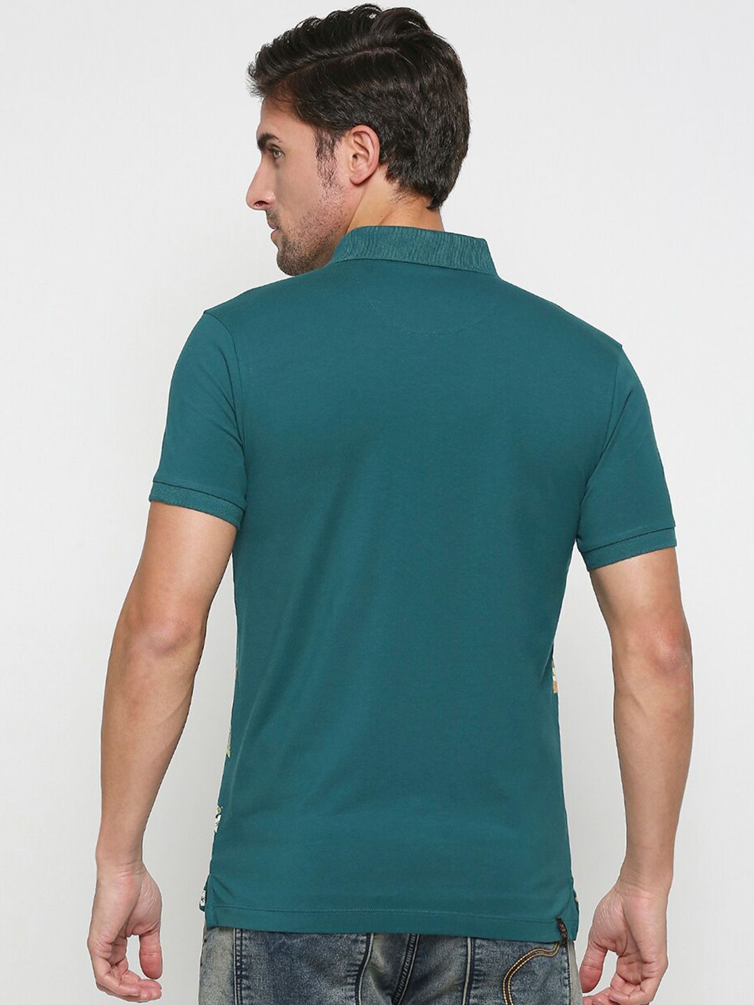 Being Human Floral Printed Polo Collar T-shirt