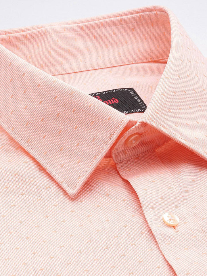 Raymond Slim Fit Self Design Textured Pure Cotton Formal Shirt