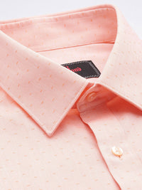 Raymond Slim Fit Self Design Textured Pure Cotton Formal Shirt