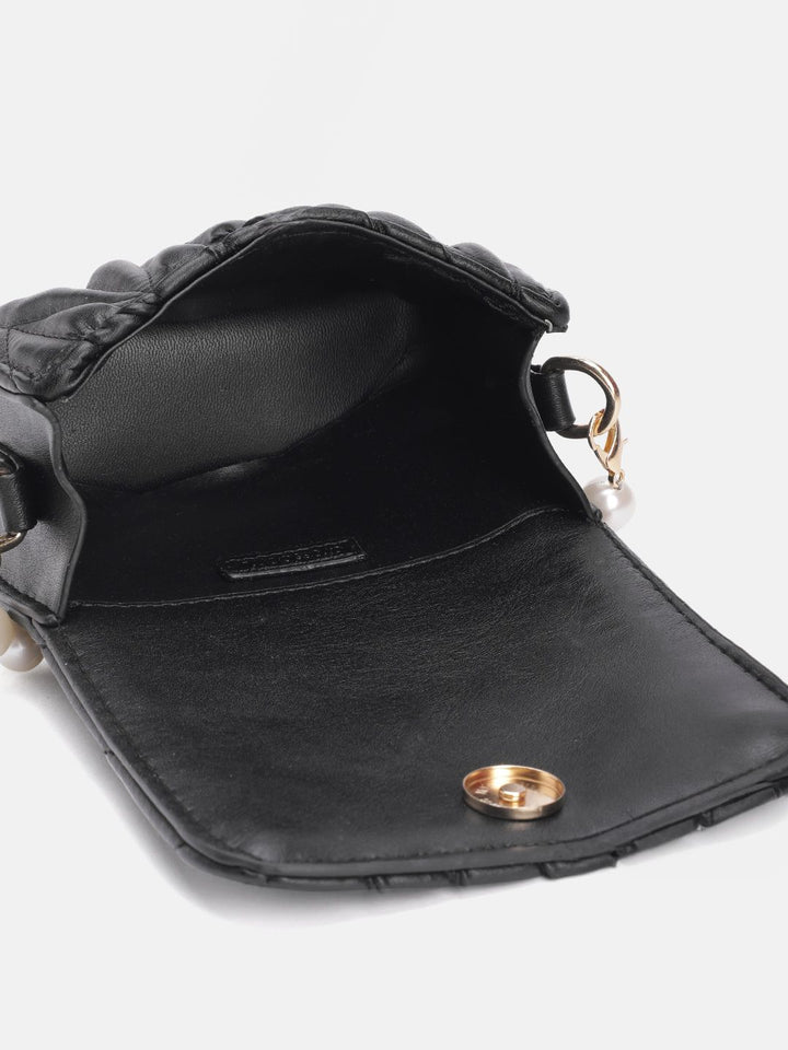 DressBerry Quilted Structured Satchel Bag