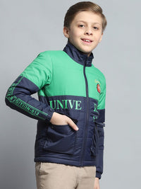 Monte Carlo Boys Mock Collar Colourblocked Casual Lightweight Padded Jacket