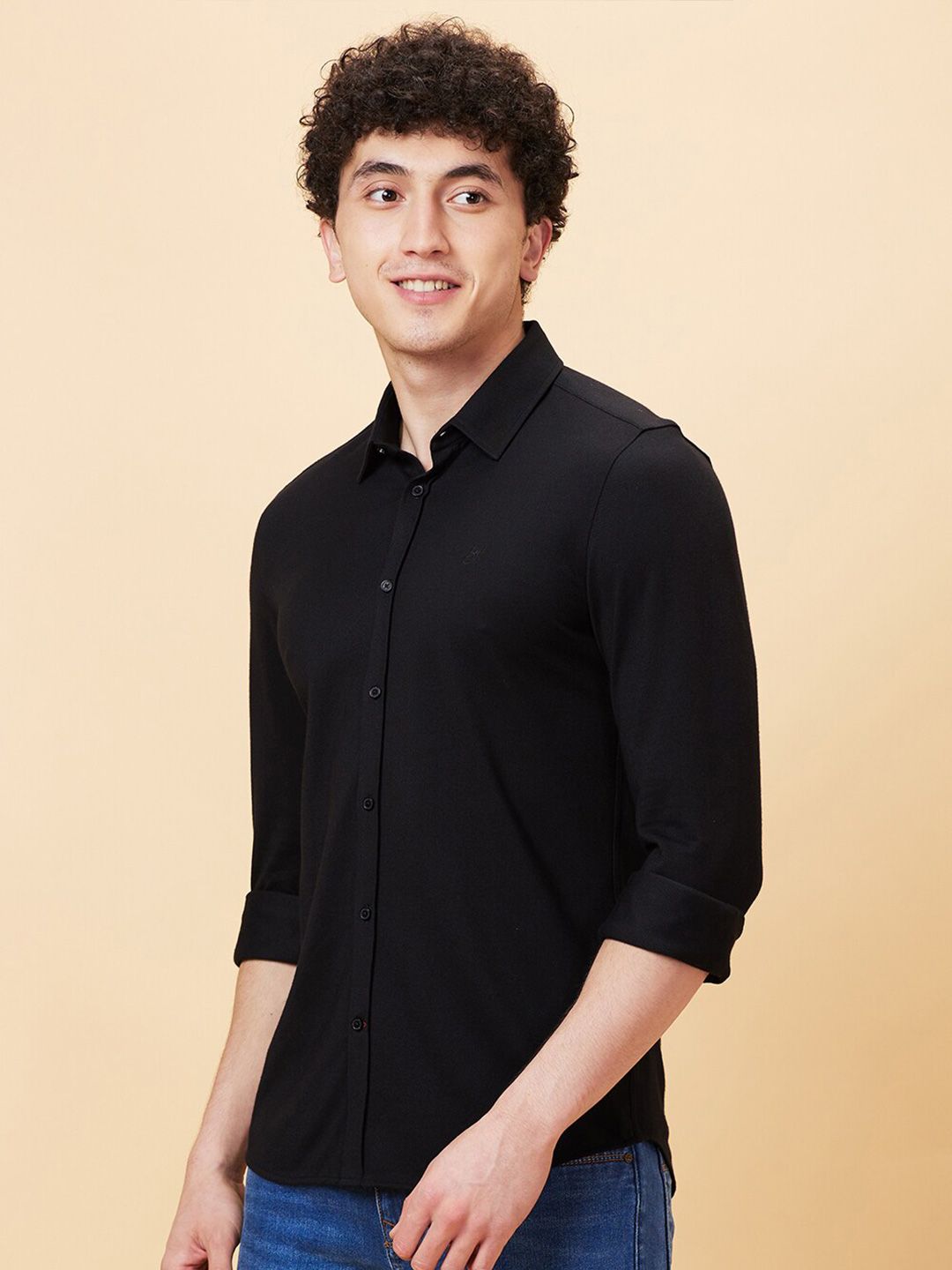 Being Human Spread Collar Slim Fit Casual Shirt