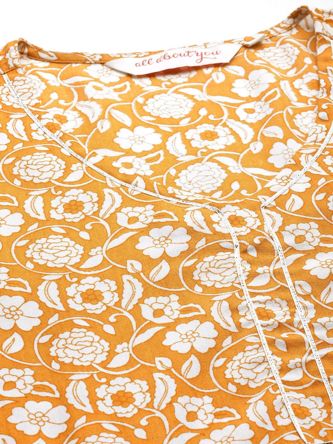 all about you Women Floral Print Kurta with Harem Pants