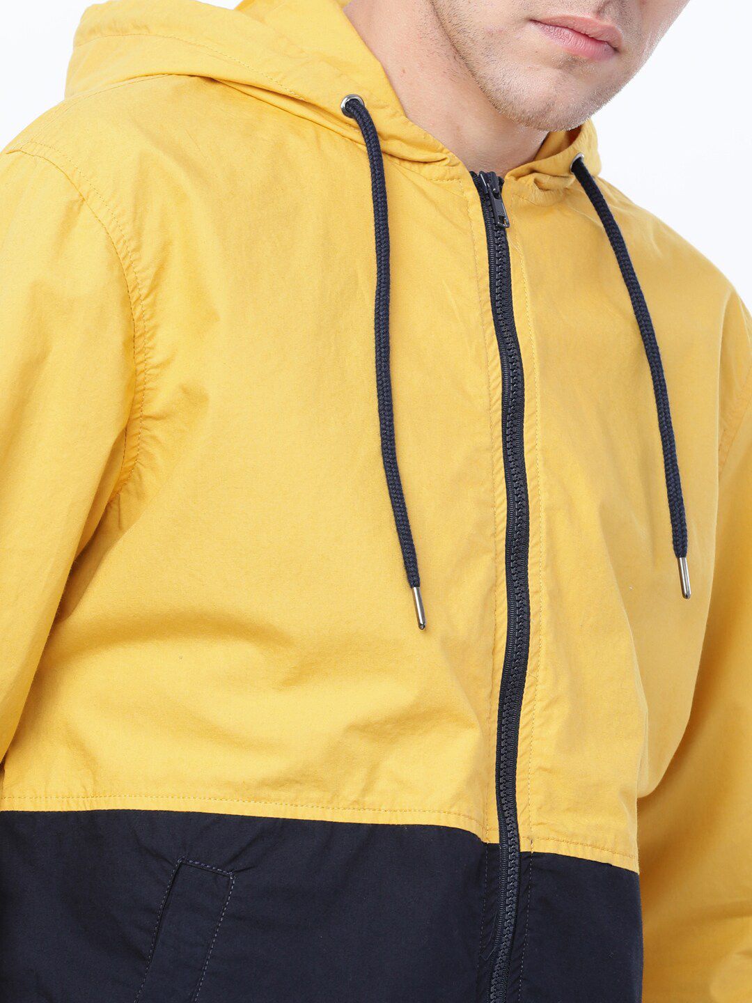 HIGHLANDER Men Mustard Striped Bomber