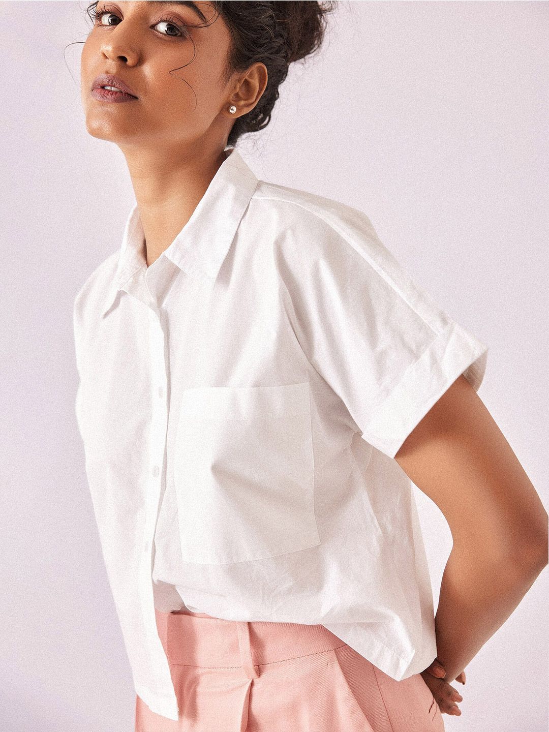 The Label Life Extended Sleeves Casual Boxy Fit  Shirt
