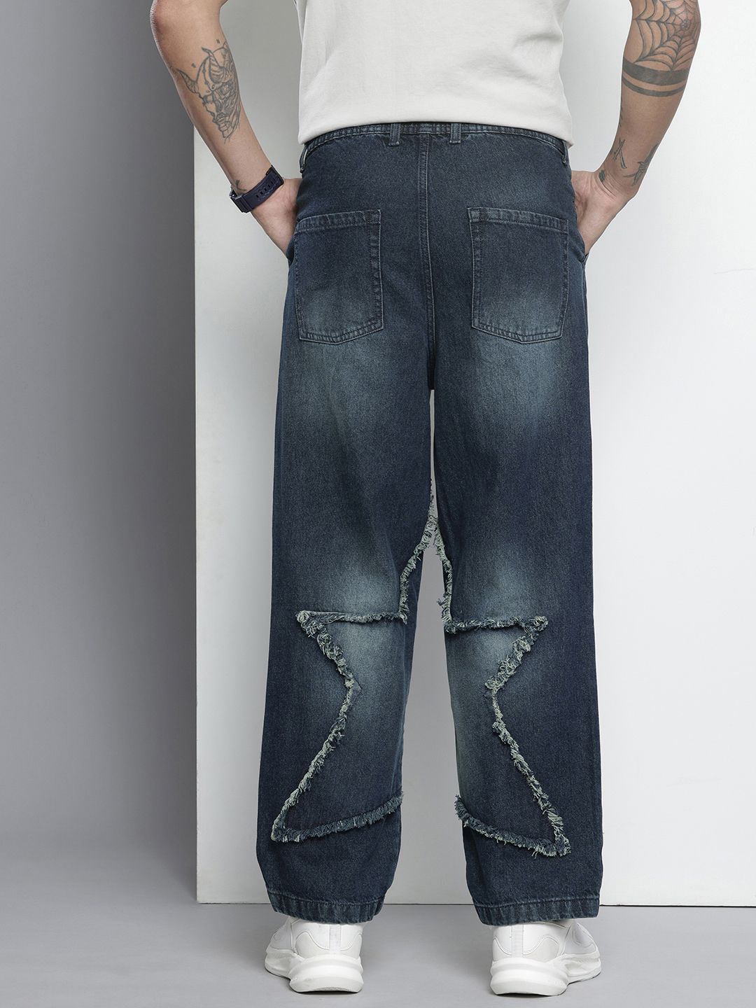 The Indian Garage Co Men Relaxed Fit Pure Cotton Jeans