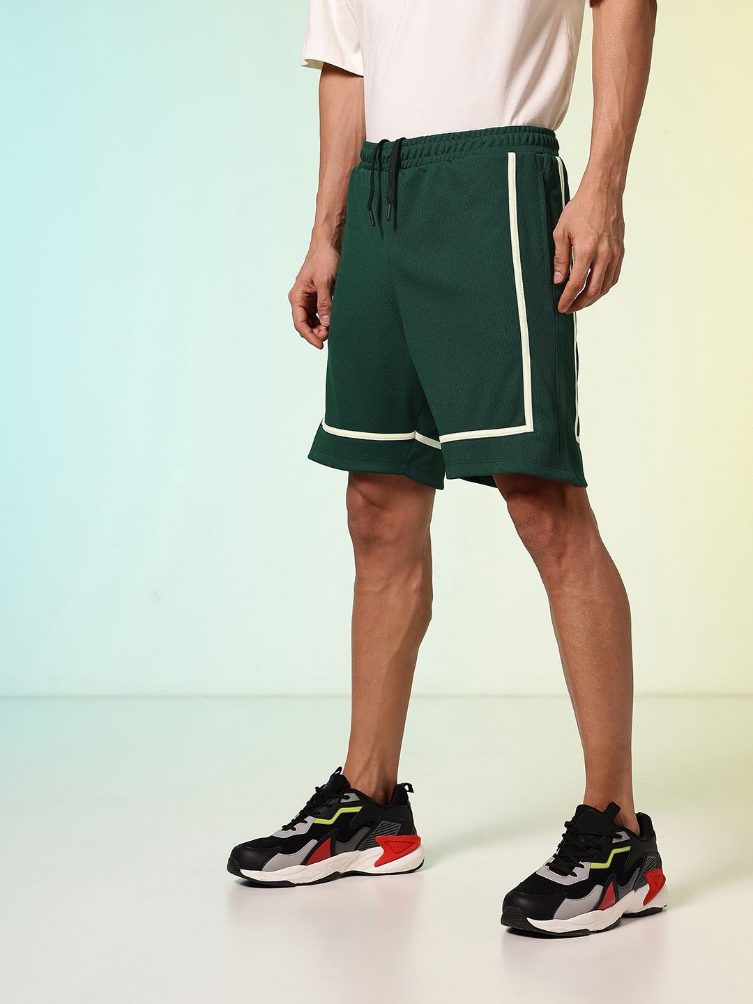 HRX by Hrithik Roshan Men Self Designed Rapid-Dry Shorts