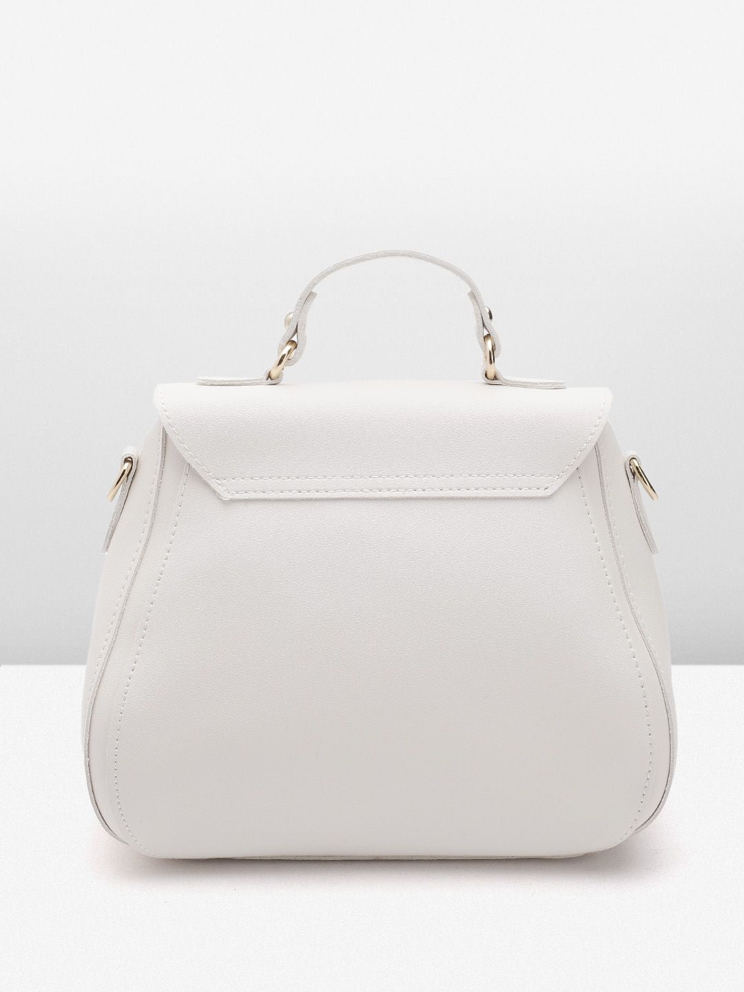 Lino Perros Structured Satchel Bag with Zip Detail