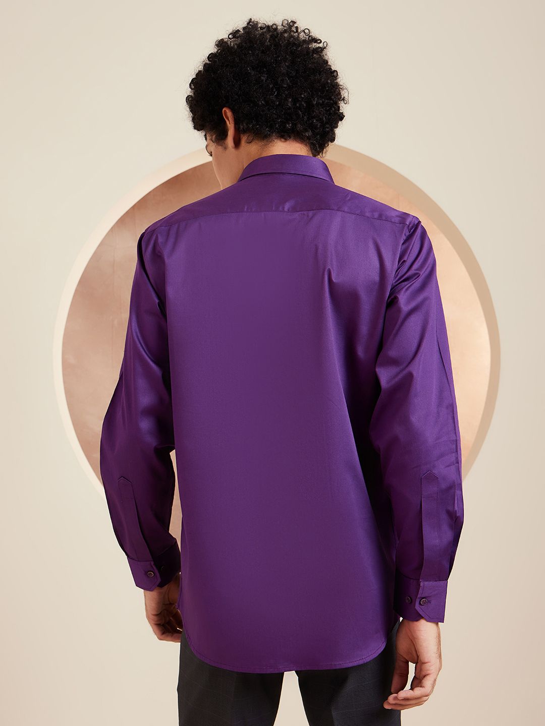 DENNISON Brand Logo Cotton Satin Shirt