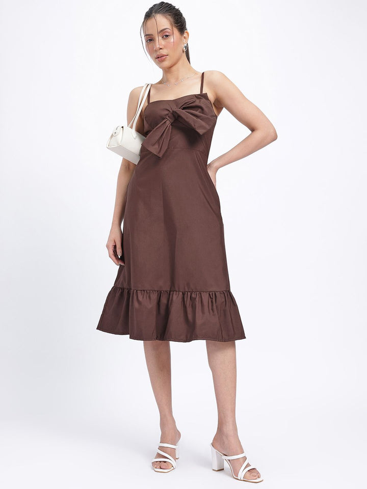 DressBerry Twirly Tales Bow Detail A-Line Midi Dress