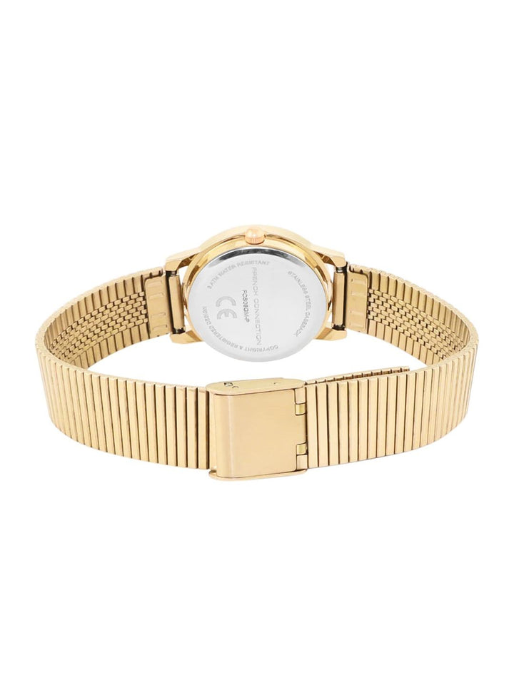 French Connection Women Dial & Bracelet Style Straps Round Analogue Watch FCS06GM-P