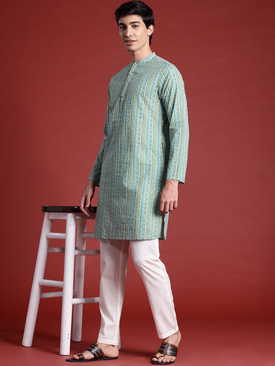 Anouk Geometric Indie Prints Kurta