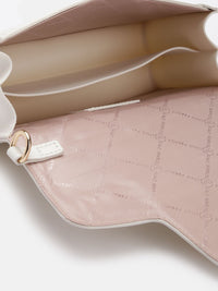Lino Perros Croc-Textured Structured Sling Bag