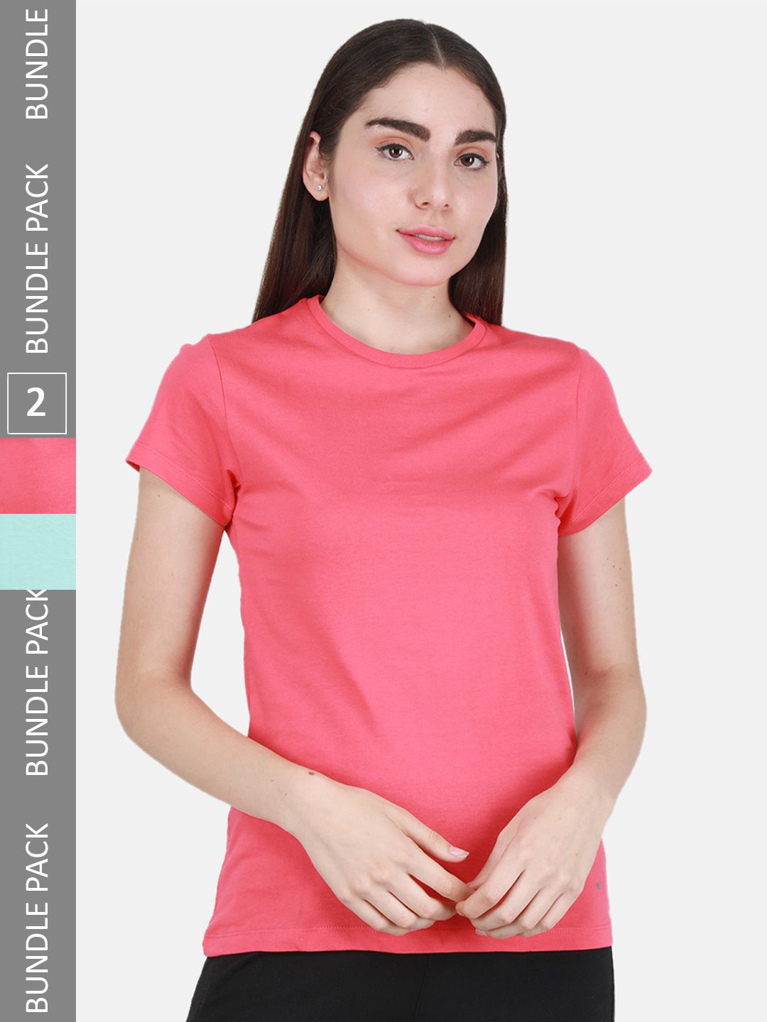 Monte Carlo Pack of 2 Round Neck Cotton Top