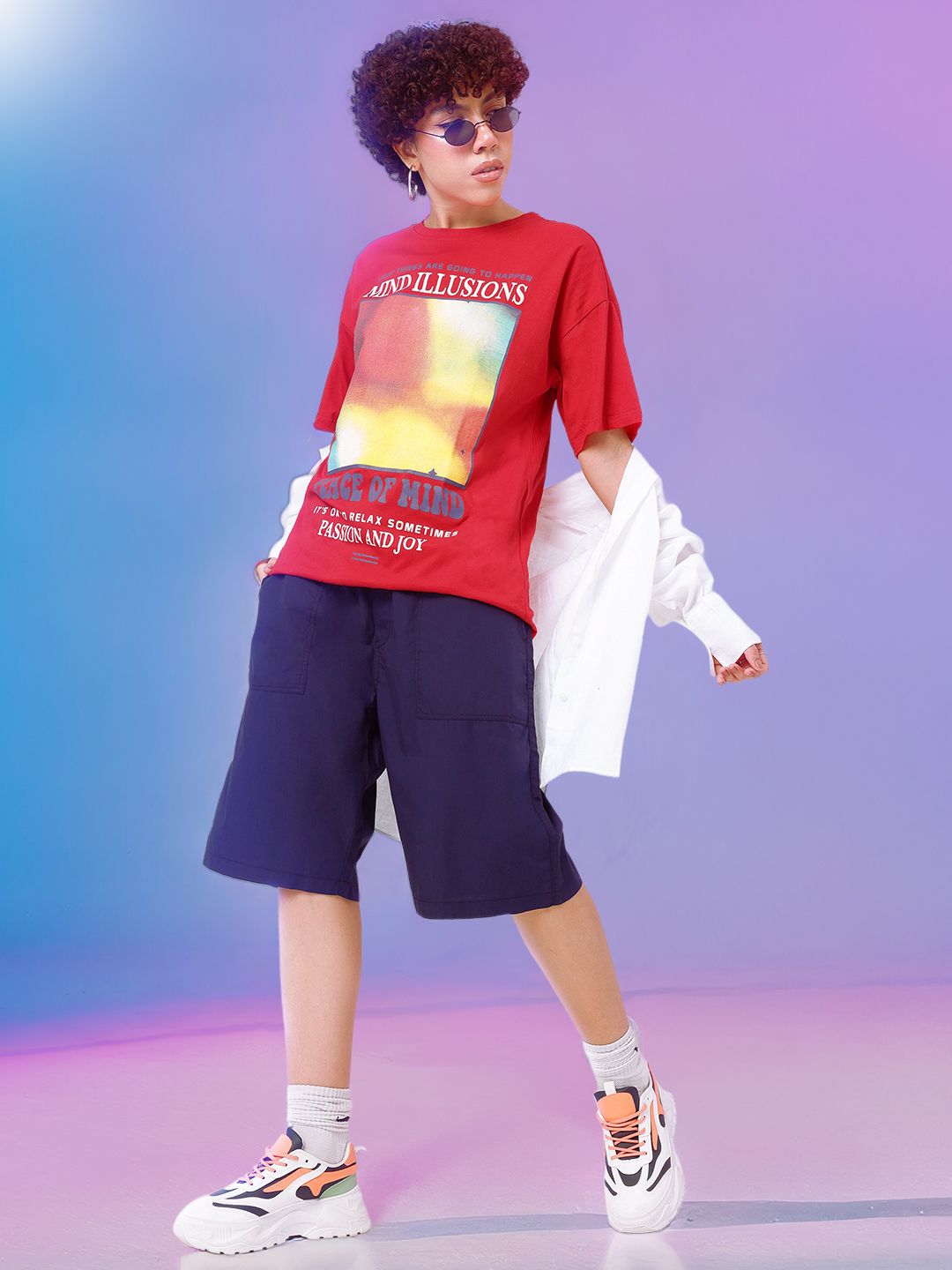 DressBerry Women Printed Drop-Shoulder Sleeves Pure Cotton T-shirt