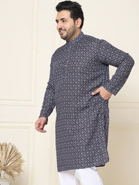 SOJANYA PLUS Motif Etnik Kurta Cotton Printed