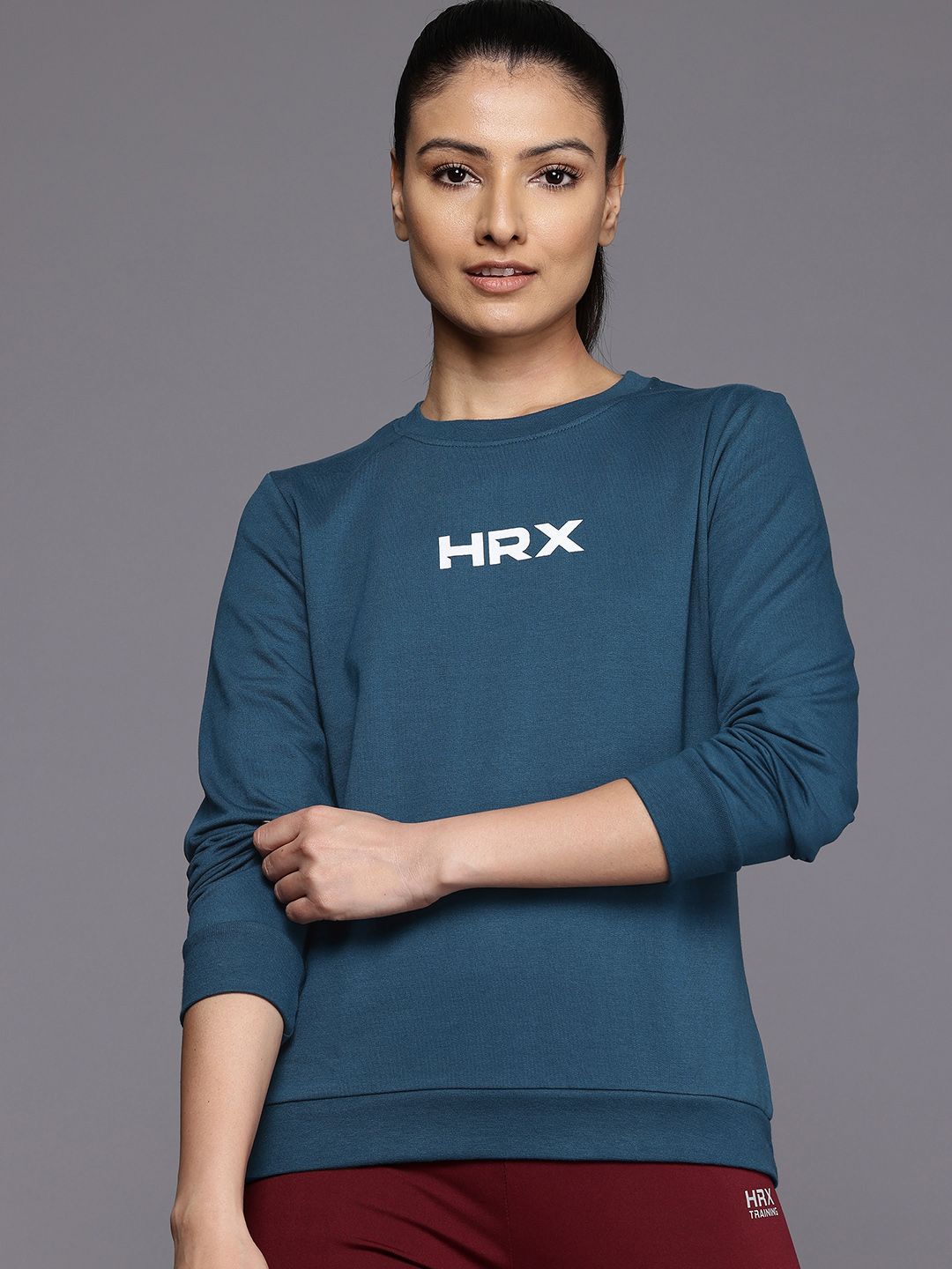 HRX by Hrithik Roshan Brand Logo Printed Sweatshirt