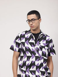 ether Artisan Pure Cotton Hand Block Printed Relaxed Fit Casual Shirt
