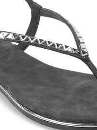 Mochi Women Black Embellished Flats