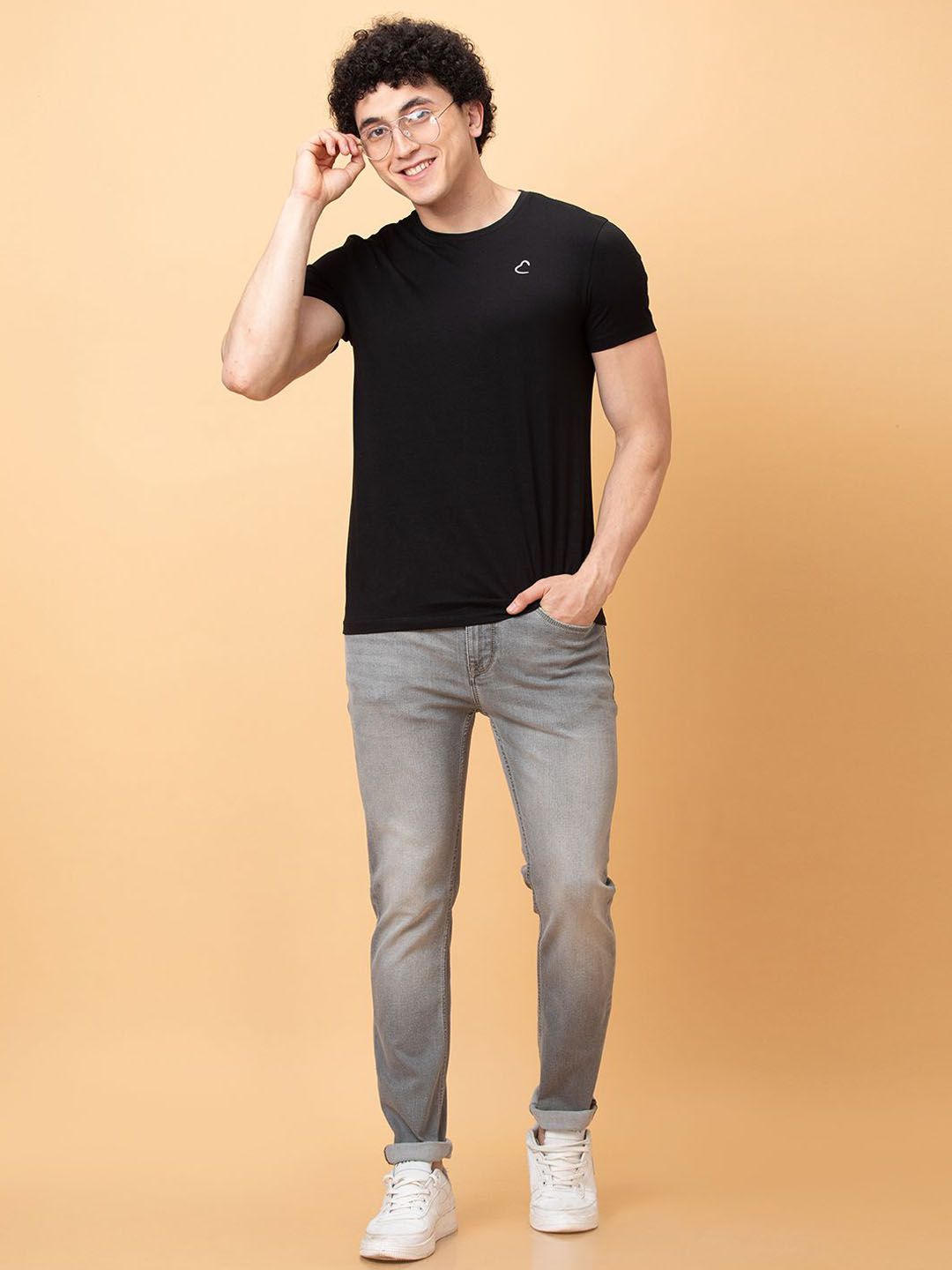 Being Human Men Slim Fit Low Distress Heavy Fade Jeans
