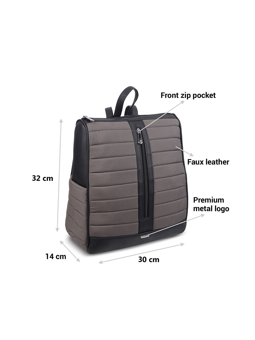 Mochi Striped Oversized Structured Backpack