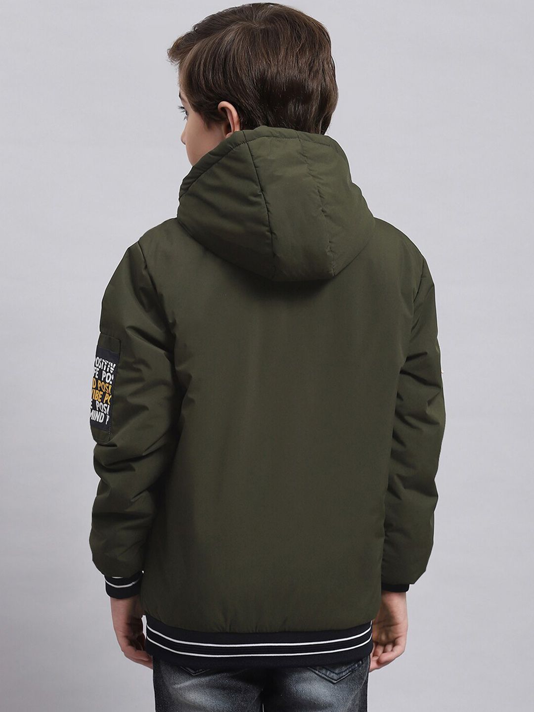 Monte Carlo Boys Typography Printed Lightweight Padded Jacket
