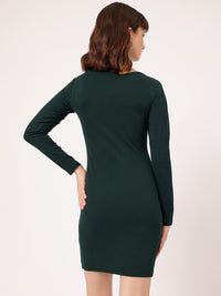DressBerry Soft Edge Asymmetric Neck Sheath Mini Dress