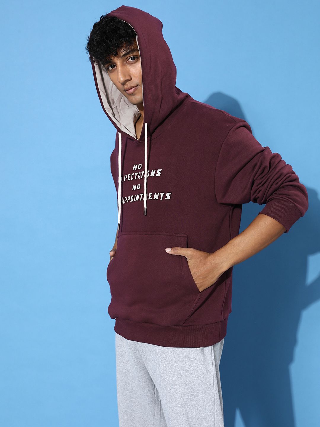 Difference of Opinion Men Printed Hooded Sweatshirt