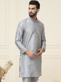 SOJANYA Lelaki Grey Solid Kurta Lurus