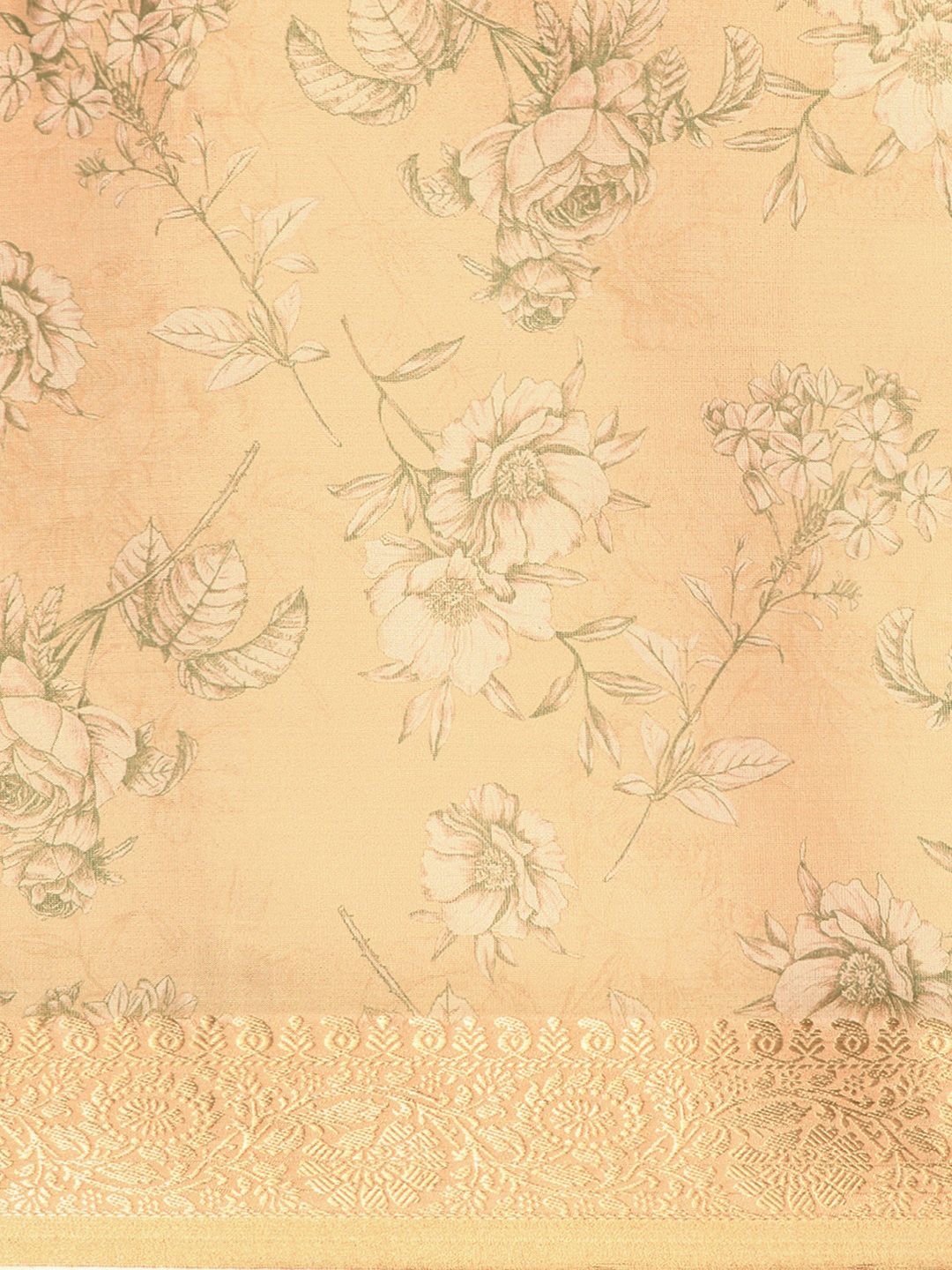 Mitera Floral Silk Cotton Kanjeevaram Saree – Myntra International