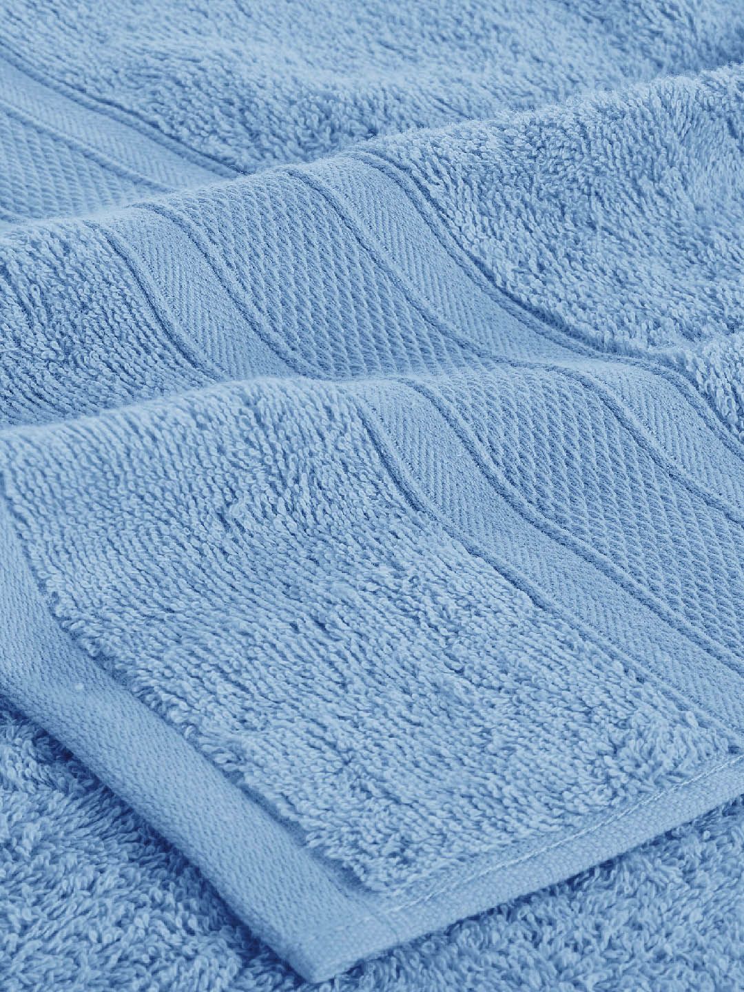 MYTRIDENT Blue 500 GSM Set of 4 Cotton Hand Towels