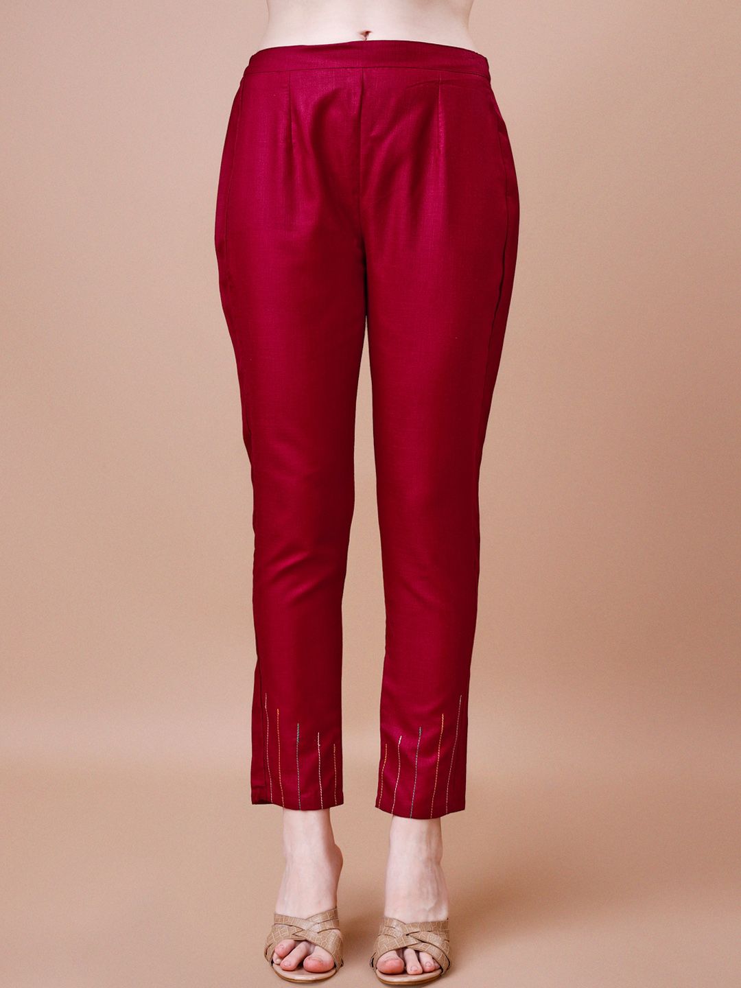 KALINI Thread Work Kurta With Trousers & Dupatta
