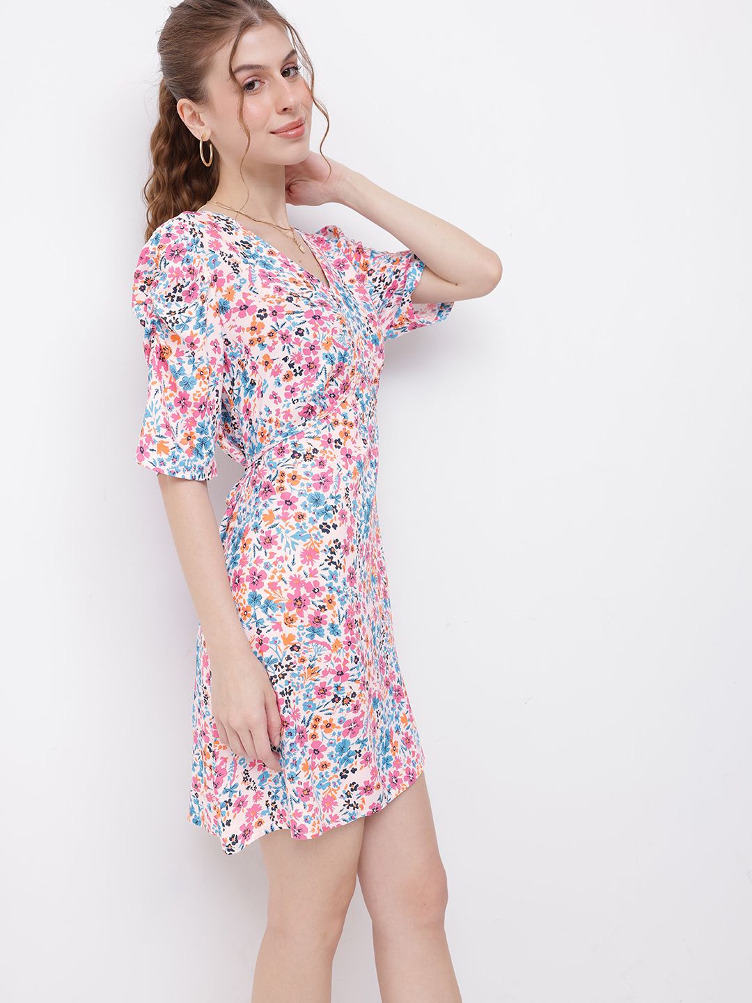 DressBerry Floral Paradise A-Line Mini Dress