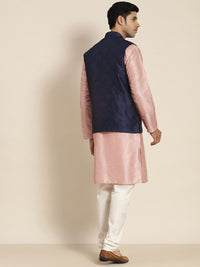 SOJANYA Kurta Rekaan Tenunan Lelaki dengan Churidar dengan Jaket Nehru