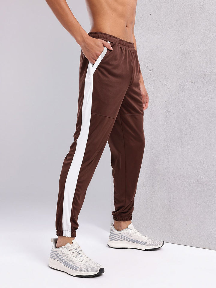 HRX by Hrithik Roshan Men Mid-Rise Rapid-Dry Training Joggers with Side Taping