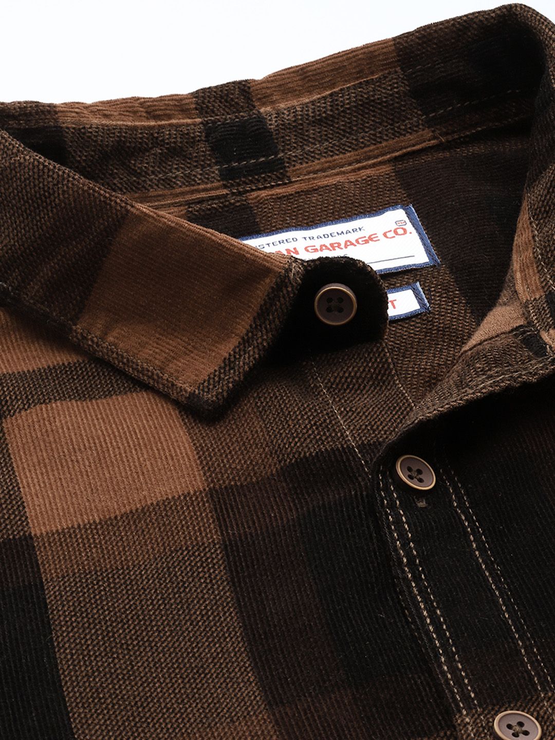 The Indian Garage Co Checked Pure Cotton Casual Shirt
