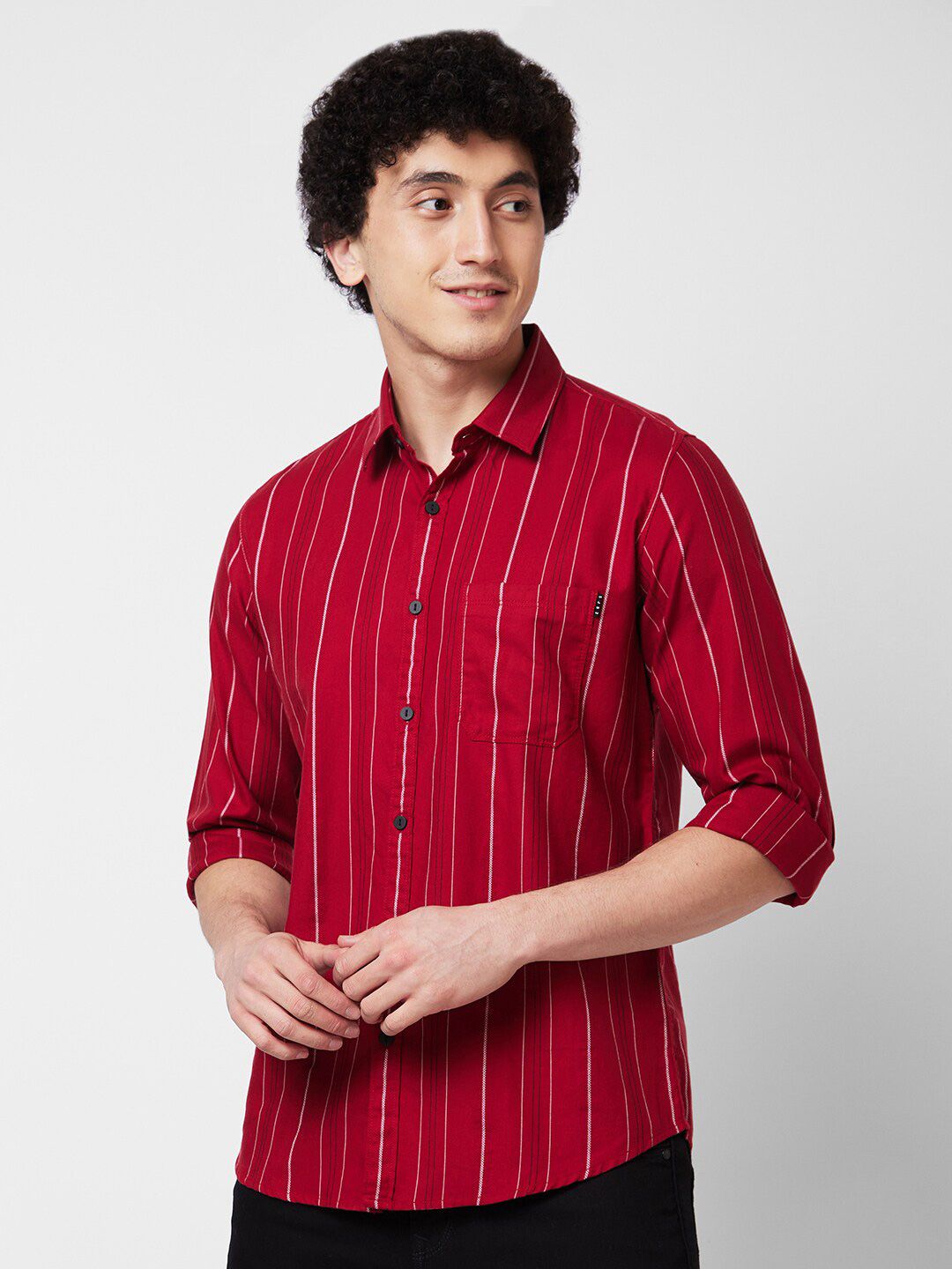 SPYKAR Striped Cotton Casual Shirt