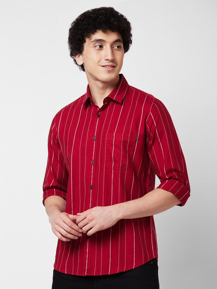 SPYKAR Striped Cotton Casual Shirt