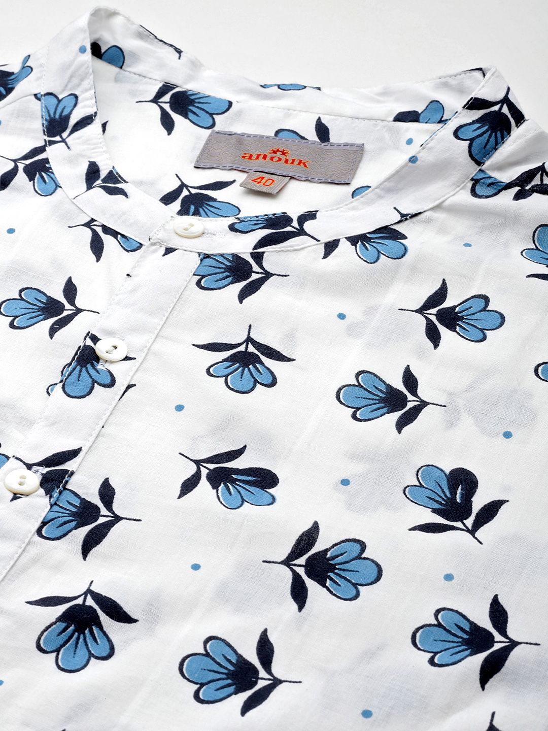 Anouk Floral Printed Pure Cotton Kurta