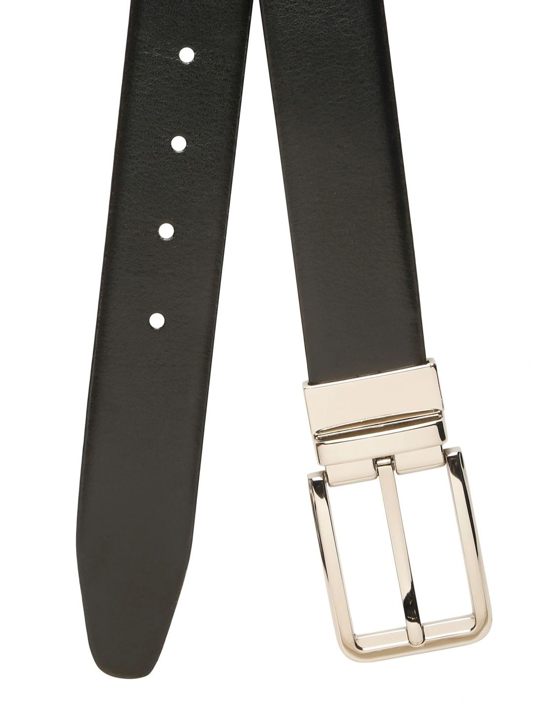 Teakwood Leathers Men Textured Leather Reversible Belt