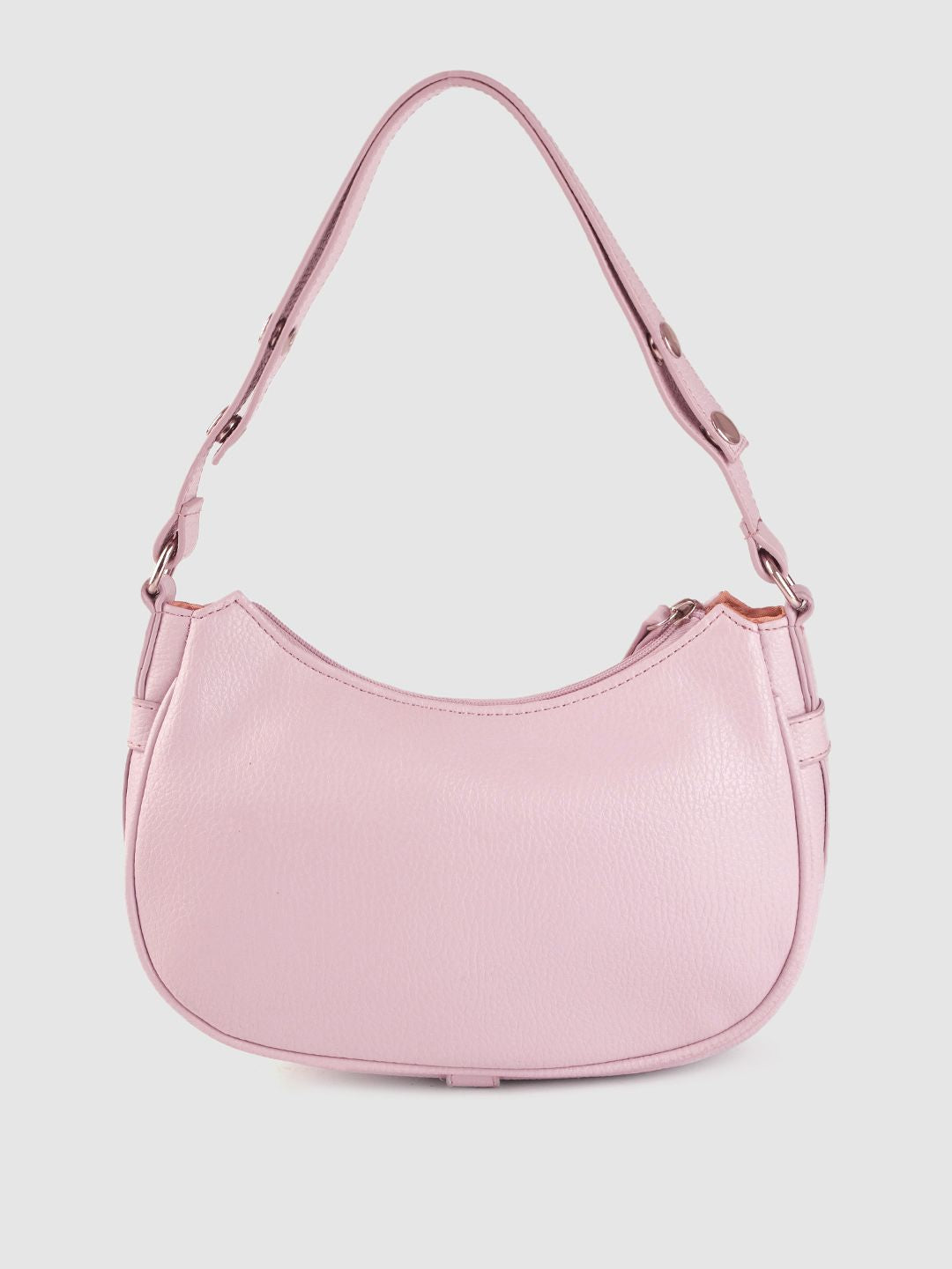 Lino Perros Women Lavender Solid Structured Baguette Bag